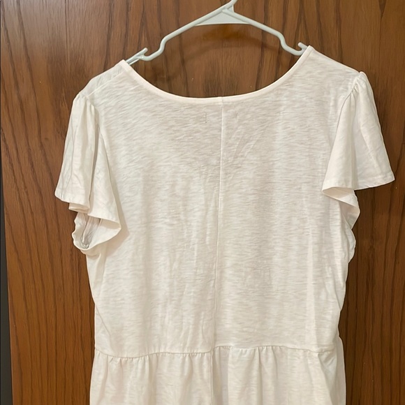 LANE BRYANT UEC Women’s Size 14/16 Embroidered White Babydoll Top - Picture 10 of 11